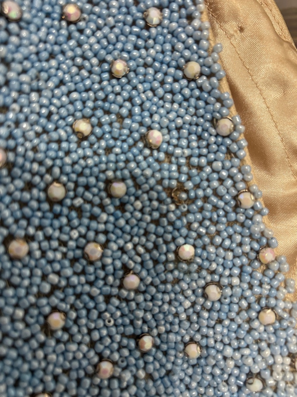 Light Blue Beaded V-Neck prom or event Dress - Picture 10 of 11